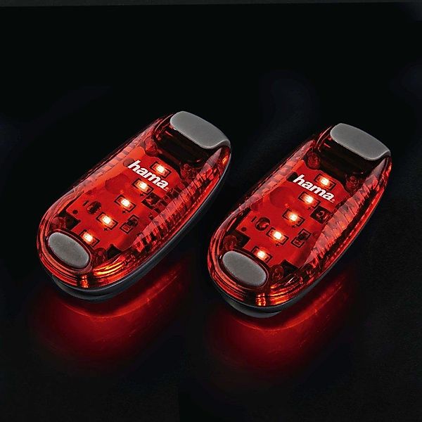 Hama LED Nachtlicht LED-Sicherheits-Klemmleuchten, Rot, 2er-Set, günstig online kaufen