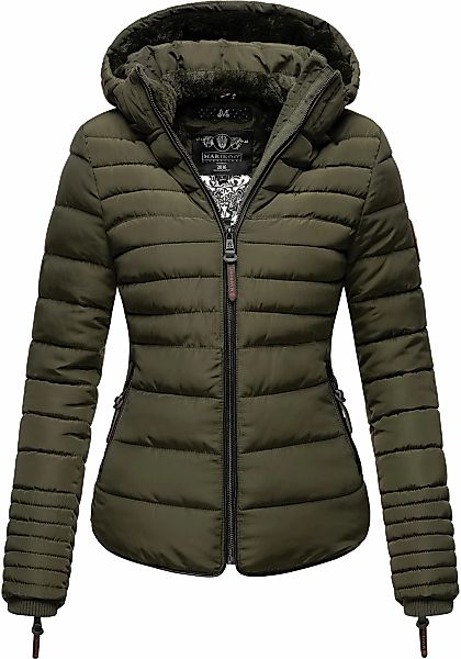 Marikoo Winterjacke "Amber" mit Kapuze stylische Steppjacke mit Teddyfutter günstig online kaufen