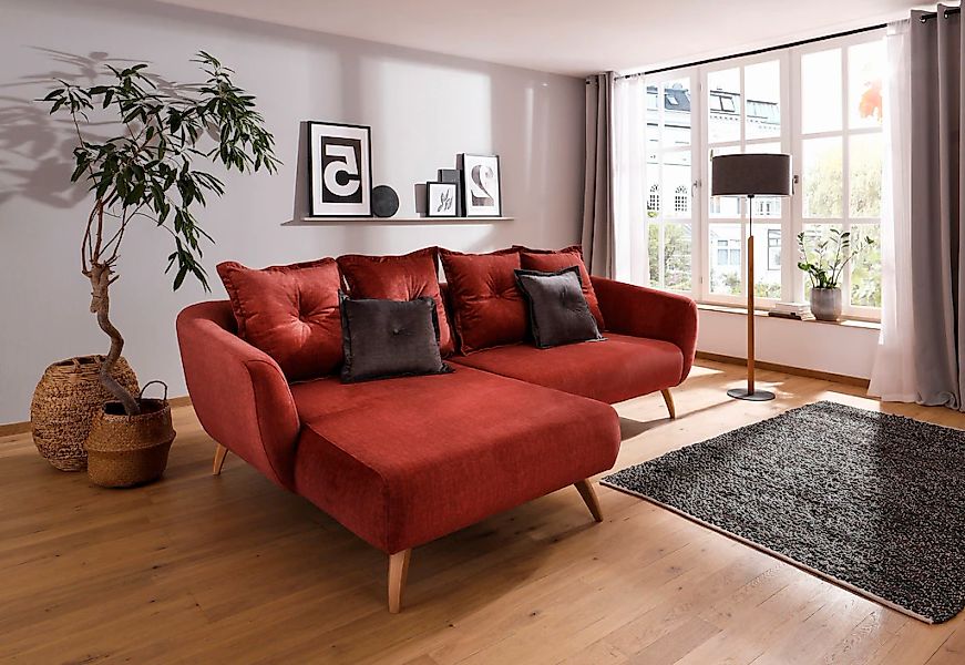 Home affaire "Baggio formschöne Polsterecke, bequem, Breite 277cm, L-Form" günstig online kaufen