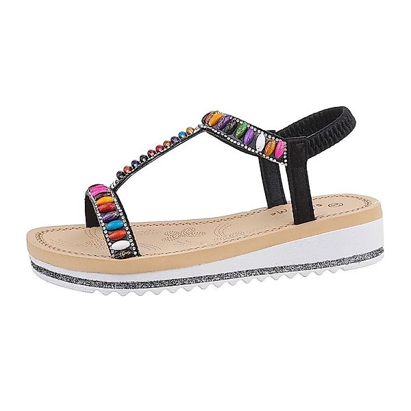 Ital-Design Damen Freizeit Riemchensandalette (85960214) Keilabsatz/Wedge günstig online kaufen