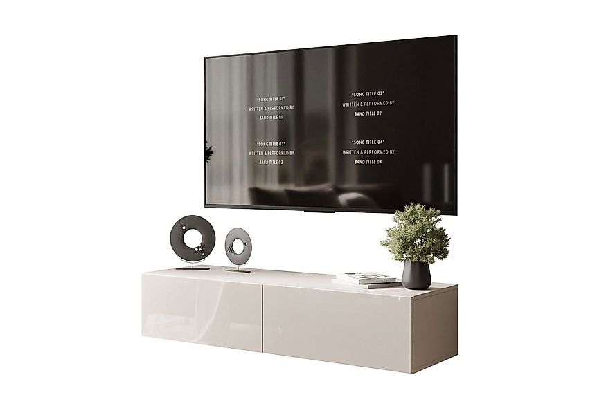Lookway TV-Schrank CARMEN 125 cm Elegantes Hängendes TV-Lowboard in Hochgla günstig online kaufen