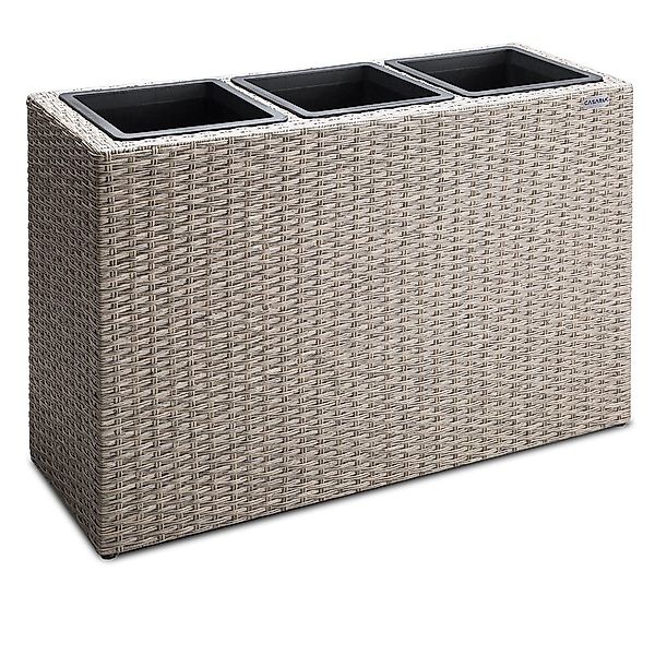 Polyrattan Blumentopf Creme 83x30,5x60cm günstig online kaufen