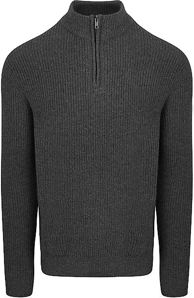 Steppin' Out Half Zip Pullover Lammwolle Anthrazit - Größe L günstig online kaufen