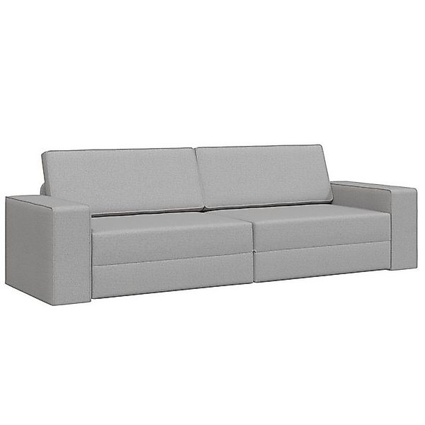 vidaXL Sofa Boden-Schlafsofa 2-in-1 Wolkengrau 245x150x60.5 cm Stoff, 1 Tei günstig online kaufen
