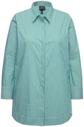 Ulla Popken Hemdbluse Hemdbluse Streifen Hemdkragen günstig online kaufen