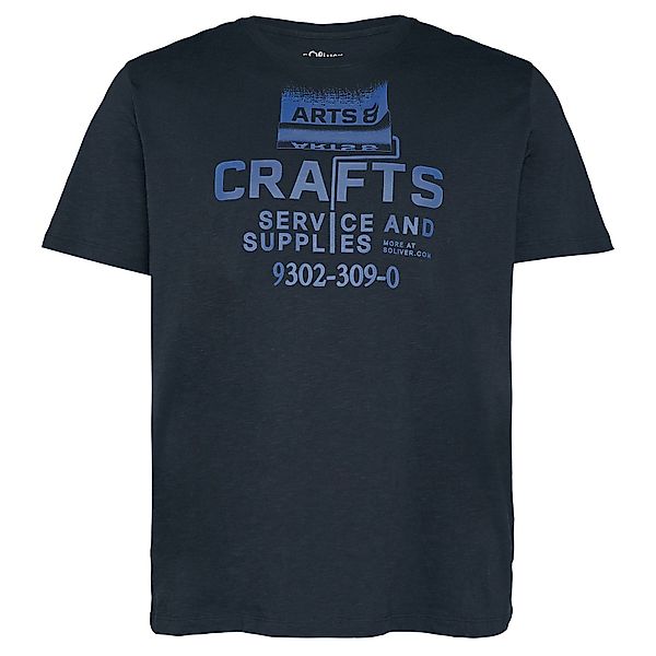 s.Oliver Rundhalsshirt s.Oliver T-Shirt navy Übergrößen günstig online kaufen