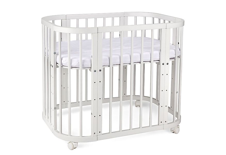 Waldin Babybett Babybett, Beistellbett aus Holz, 5in1 mit Matratze, Belüfte günstig online kaufen