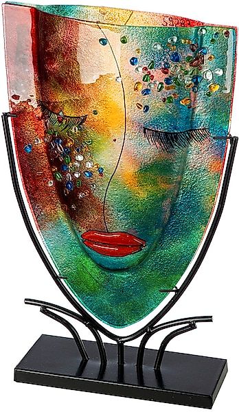 Casablanca by Gilde Tischvase »Gesichtsvase oval Violet lila H. 49 cm«, (1 günstig online kaufen