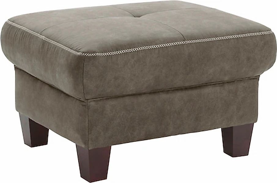 Home affaire Polsterhocker »Varese« Kreuznaht in beige günstig online kaufen