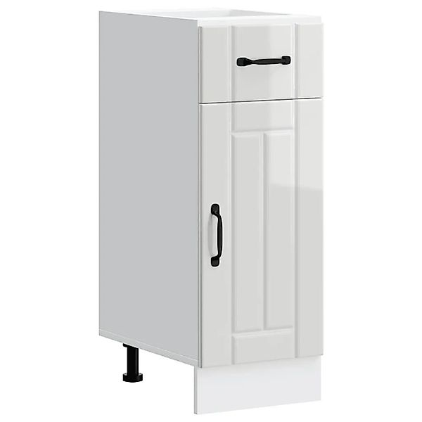 vidaXL Küchen-Unterschrank Lucca Hochglanz-Weiß Holzwerkstoff 853699 günstig online kaufen