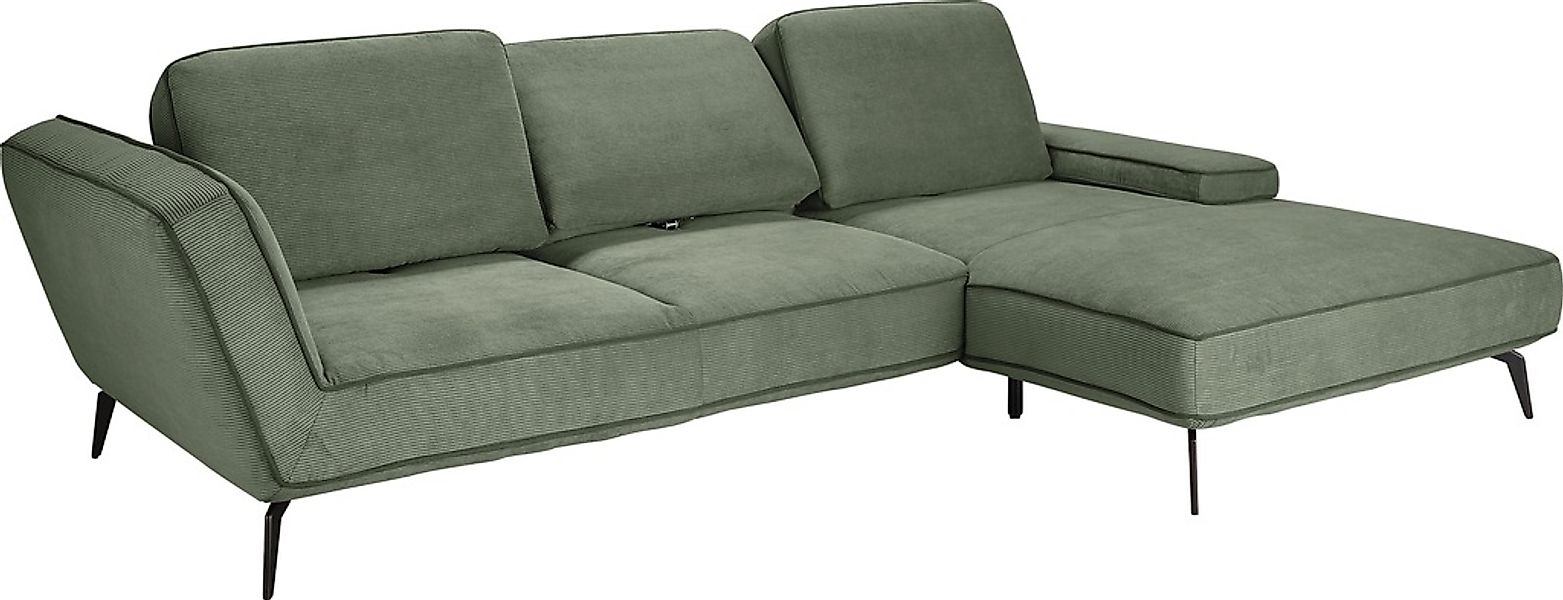 set one by Musterring Ecksofa "SO 4500, Füße schwarz matt, inkl Schwenkrück günstig online kaufen