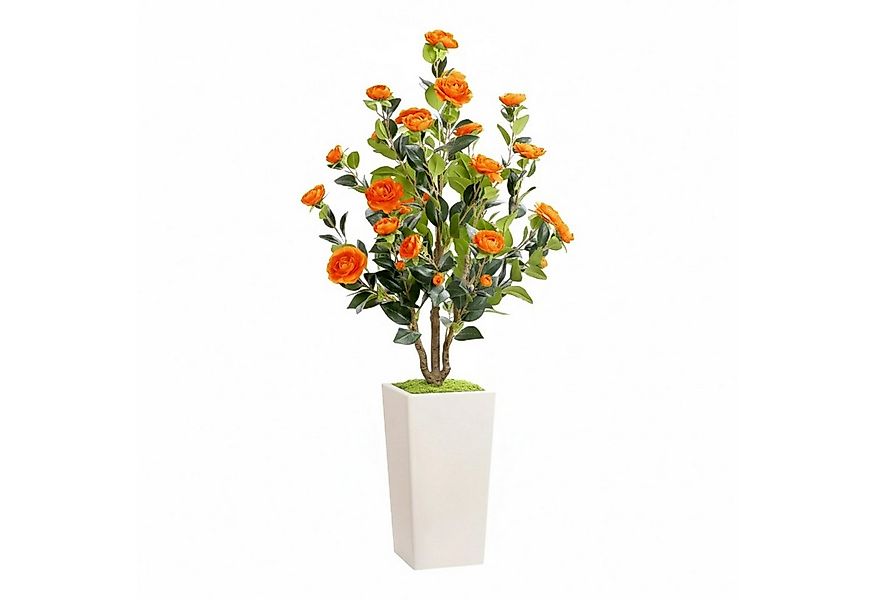 Kunstpflanze 4FT Künstlicher Kamelienbaum Groß Künstliche Pflanzen im Topf, günstig online kaufen