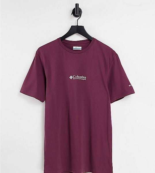 Columbia – CSC – Basic-T-Shirt in Burgunderrot mit Logo, exklusiv bei ASOS günstig online kaufen