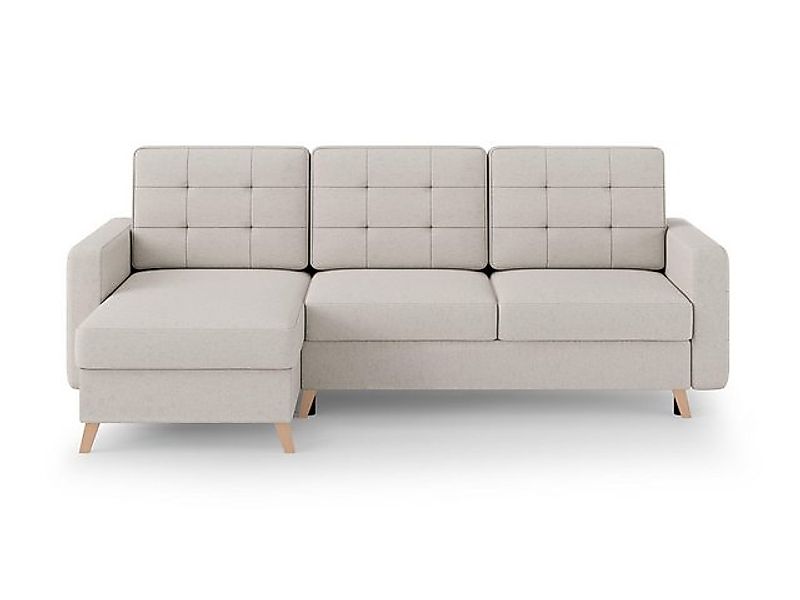 Beautysofa Ecksofa VEGAS mit Schlaffunktion und Bettkasten – universell L/R günstig online kaufen