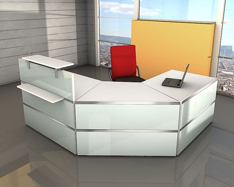 KERKMANN Empfangstheke Thekentisch Atlantis schräg/gerade 135/68x82,5x105cm günstig online kaufen