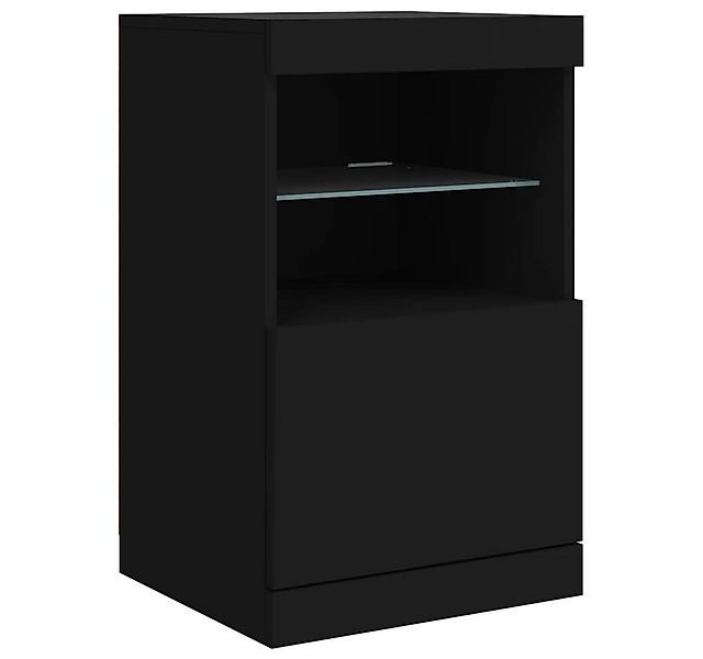 vidaXL Sideboard Sideboard mit LED-Leuchten Schwarz 41x37x67 cm (1 St) günstig online kaufen