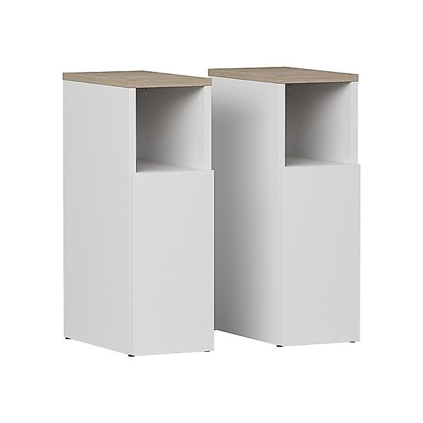 Vicco Nachtschrank Enton, Weiß/Sonoma, 2er set günstig online kaufen