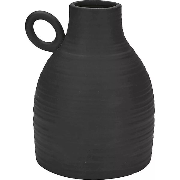 Steingut-Vase Ancient Secrets 13,2 cm x 12,7 cm x 16,5 cm Schwarz günstig online kaufen