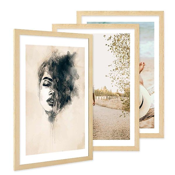 PHOTOLINI Bilderrahmen 3er Set breite Rahmen, günstig online kaufen