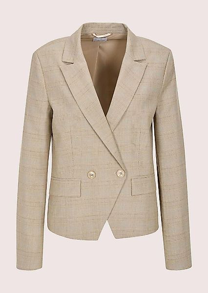 MADELEINE Jackenblazer "Kurzblazer Glencheck mit Reverskragen" Ärmel mit Sa günstig online kaufen