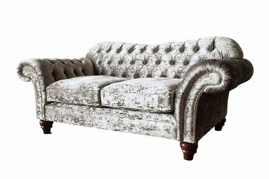JVmoebel Sofa Chesterfield Polster Textil Sofa 2 Sitzer Sofa Design Luxus S günstig online kaufen