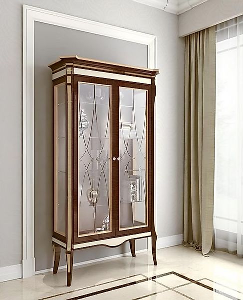 JVmoebel Vitrine Vitrine Schränke Vitrinen Luxus Schrank Wohnzimmer Holz Gl günstig online kaufen