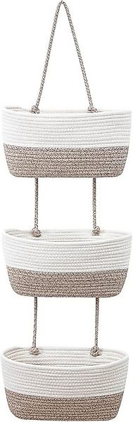 Coonoor Aufbewahrungsbox Wandablagekorb aus 3-lagigem Baumwollseil geflocht günstig online kaufen