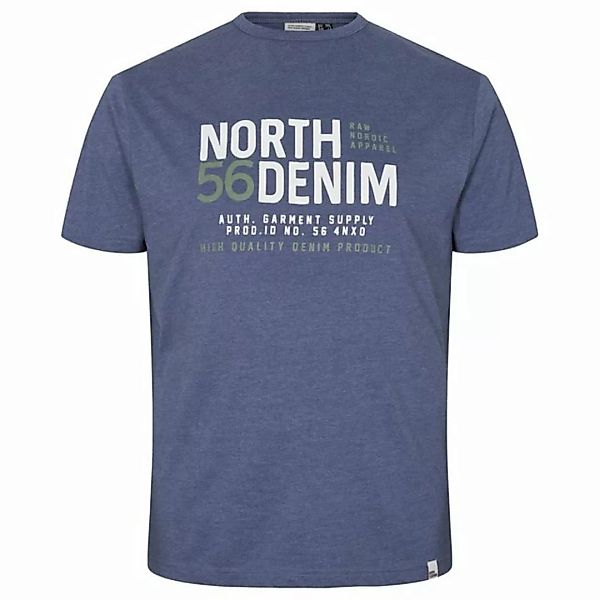 north 56 4 Rundhalsshirt Basic Kurzarm Shirt mit Druck in großen Größen bis günstig online kaufen