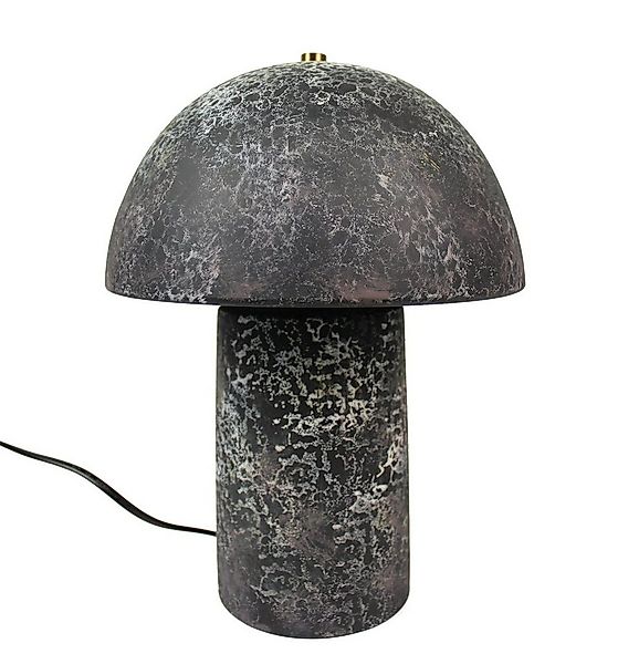Arnusa Tischleuchte Nachttischlampe Pilz Keramik Steinoptik 23x30 cm, ohne günstig online kaufen