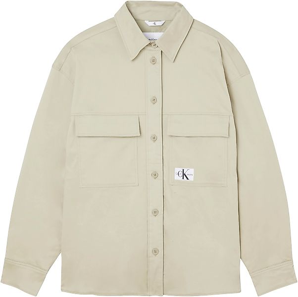 Calvin Klein Jeans Hemdjacke "BADGE LINED OVERSHIRT", mit CK Logo-Badge auf günstig online kaufen