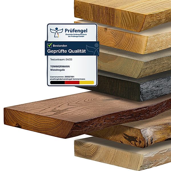 tømmermann Wandregal Schweberegal Holzregal mit Baumkante günstig online kaufen