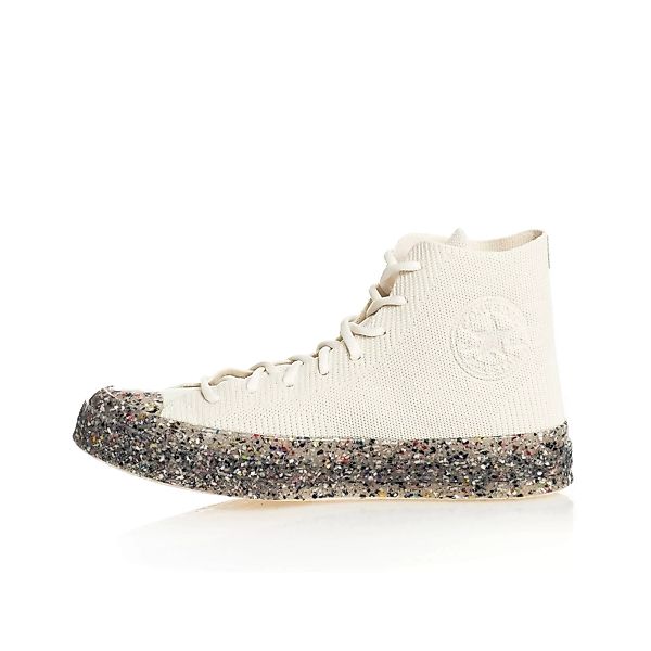 Converse – Chuck 70 Hi Renew – Sneaker aus Strickstoff in Reiher-Weiß günstig online kaufen