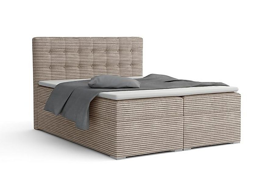 Deine Möbel 24 Boxspringbett CARLY Boxspring Komplettbett Polsterbett Bonel günstig online kaufen