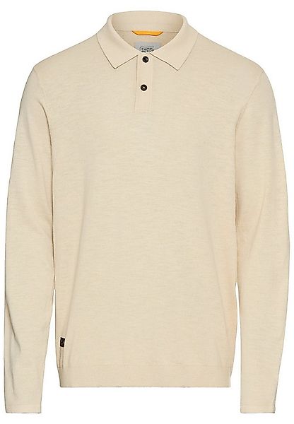 camel active Langarm-Poloshirt mit Rippbündchen günstig online kaufen