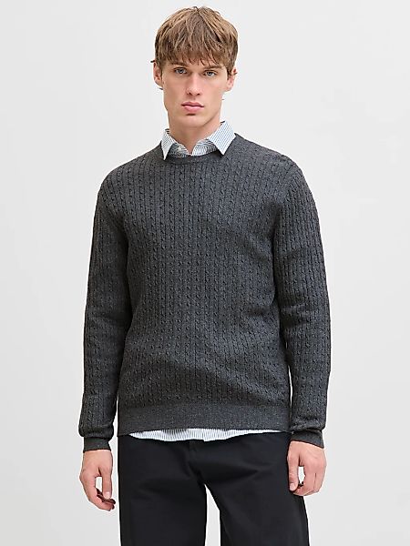 Jack & Jones Strickpullover "JJEEMIL KNIT CABLE CREW NECK NOOS" günstig online kaufen