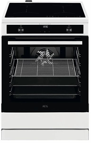 AEG Induktions-Standherd "CIB6644BBW" mit Teleskopauszug nachrüstbar Dampfz günstig online kaufen