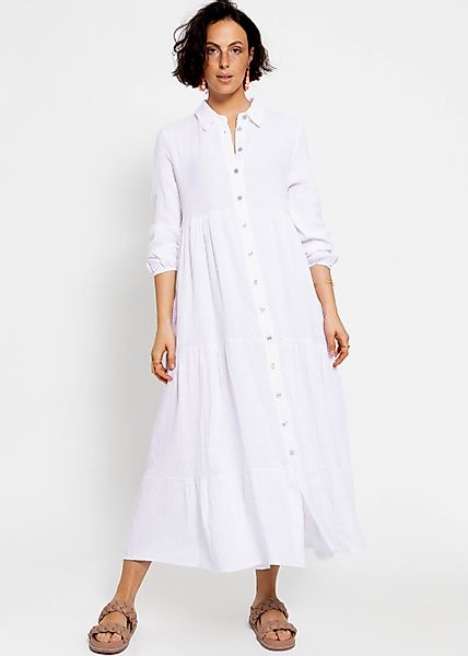 SASSYCLASSY Maxikleid Sommer Musselin Maxi Kleid günstig online kaufen