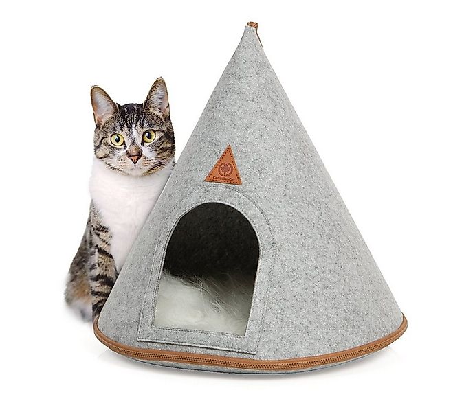 Canadian Cat Company Katzenzelt Katzenbett Cone - Katzen Tipi aus Filz, ink günstig online kaufen