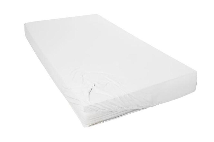 Spannbetttuch ca. 180-200x200 cm weiß Jersey günstig online kaufen