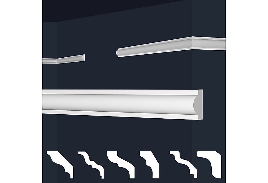 marbet design Stuckleiste E-27, 50 Meter / 25 Leisten, XPS Styropor weiß - günstig online kaufen