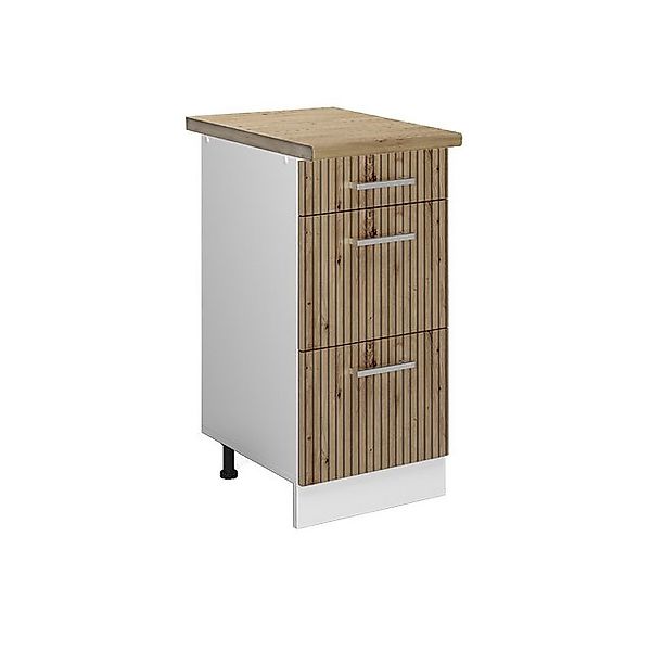 Vicco Küchenunterschrank R-Line Artisan-Eiche/Weiß 40 cm mit Schubladen AP günstig online kaufen