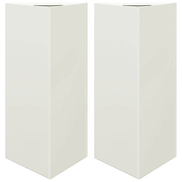 vidaXL Blumentopf Pflanzkübel 2 Stk. Weiß günstig online kaufen