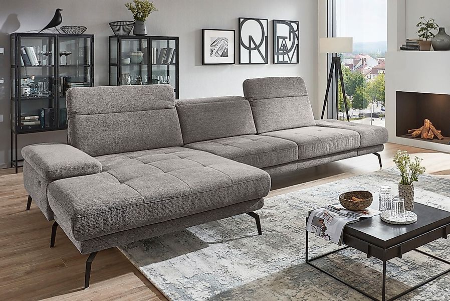 Die PlanBar Ecksofa "MP-IN20126 L-Form mit Kaltschaum-Polsterung" mit Kopft günstig online kaufen