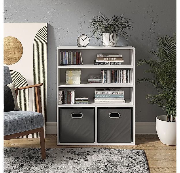 Vicco Bücherregal, Weiß, 72 x 90.2 cm 2 Fächer, 1-tlg. günstig online kaufen