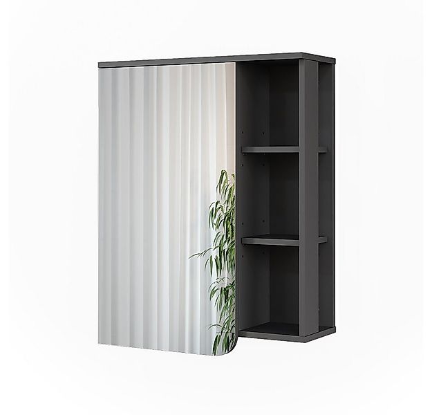 Vicco Badezimmerspiegelschrank Karen, Anthrazit/Weiß, 60 x 75 cm günstig online kaufen