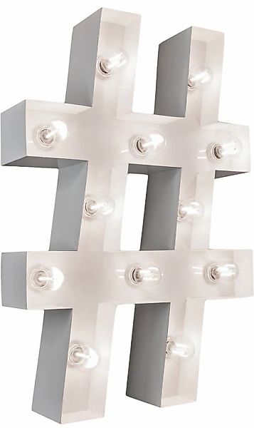 MARQUEE LIGHTS LED Dekolicht »Hashtag«, 12 flammig, Leuchtmittel E14   ohne günstig online kaufen