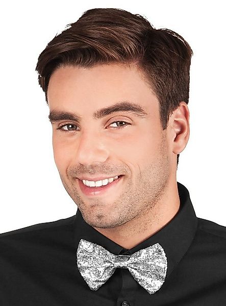 Boland Fliege Fliege glitter silber Auffälliges Accessoire für zahlreiche K günstig online kaufen