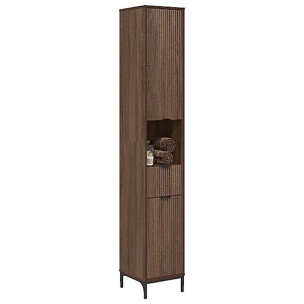 vidaXL Badezimmerspiegelschrank Bad hoher Schrank Braune günstig online kaufen