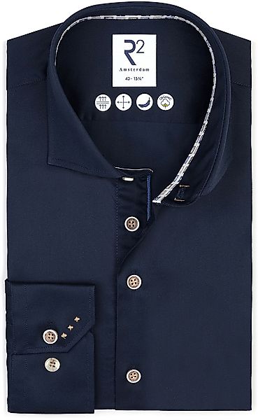 R2 Hemd Fine Twill Navy - Größe 39 günstig online kaufen