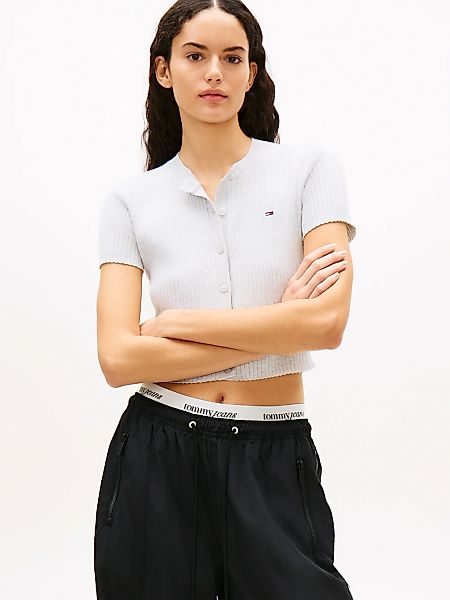 Tommy Jeans Strickjacke "TJW ESSENTIAL SS RIB CARDIGAN" mit gerippter Struk günstig online kaufen